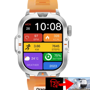 পাওয়ারফুল CR032 স্মার্ট ওয়াচ. Orange🟠 কালার.